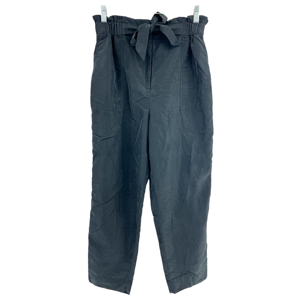Prologue Small Gray Paperbag Relaxed Crop Pants Minimalist Workwear